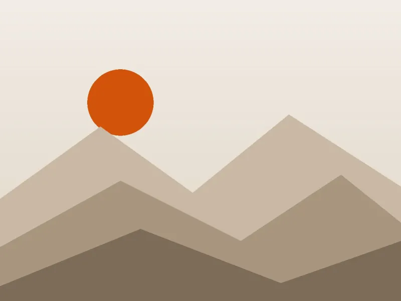 Grafik einer Berglandschaft mit Sonne (Platzhalterbild, durch eigenes Foto ersetzen)